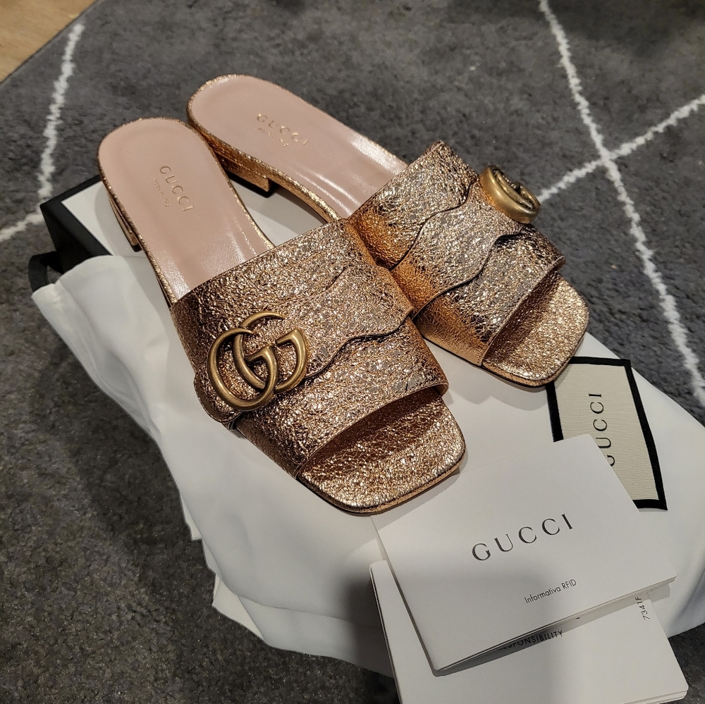 Sold‼Gucci GG Slides Salmone 5.5